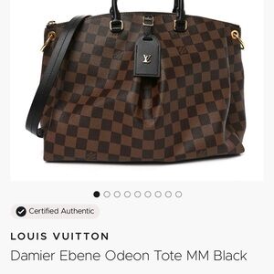 Louis Vuitton Damier Ebene Tote in Brown and Black